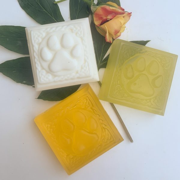 This multipack features three different zero-waste dog shampoo bars with goats milk, honey, and hemp for gentle cleansing of your dog's coat and soothing of their skin.