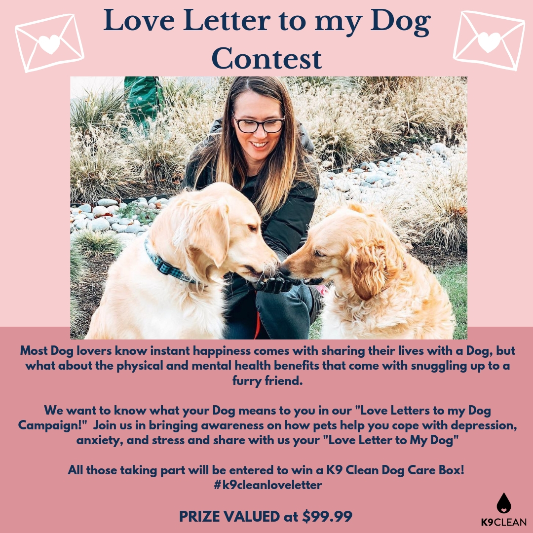 Dogs and Mental Health, Love Letters to My Dog Contest - K9Clean